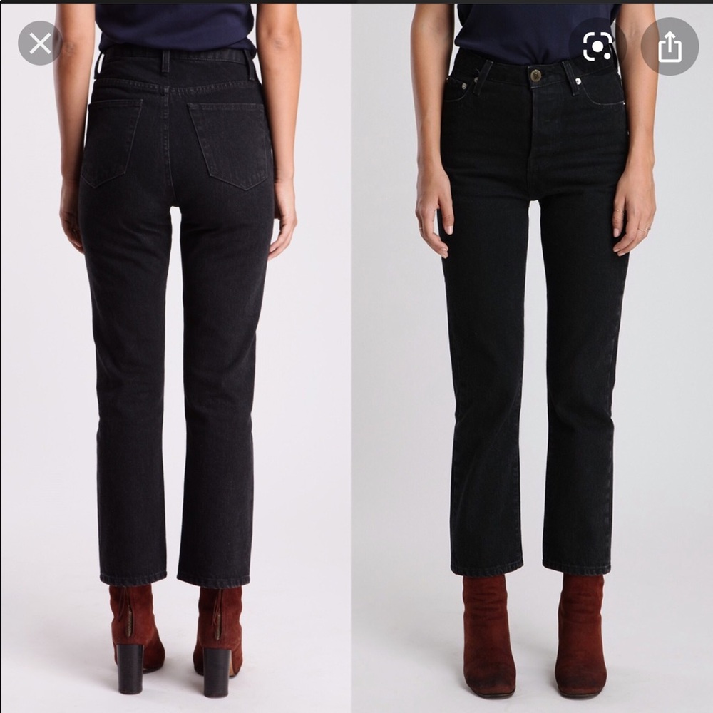 Rouje Paris UMA black straight leg jeans 34 24